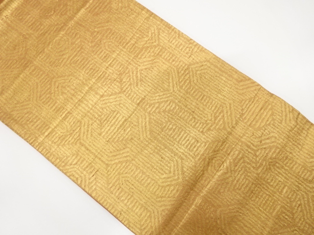 JAPANESE KIMONO / ANTIQUE FUKURO OBI / SILK / WOVEN ABSTRACT